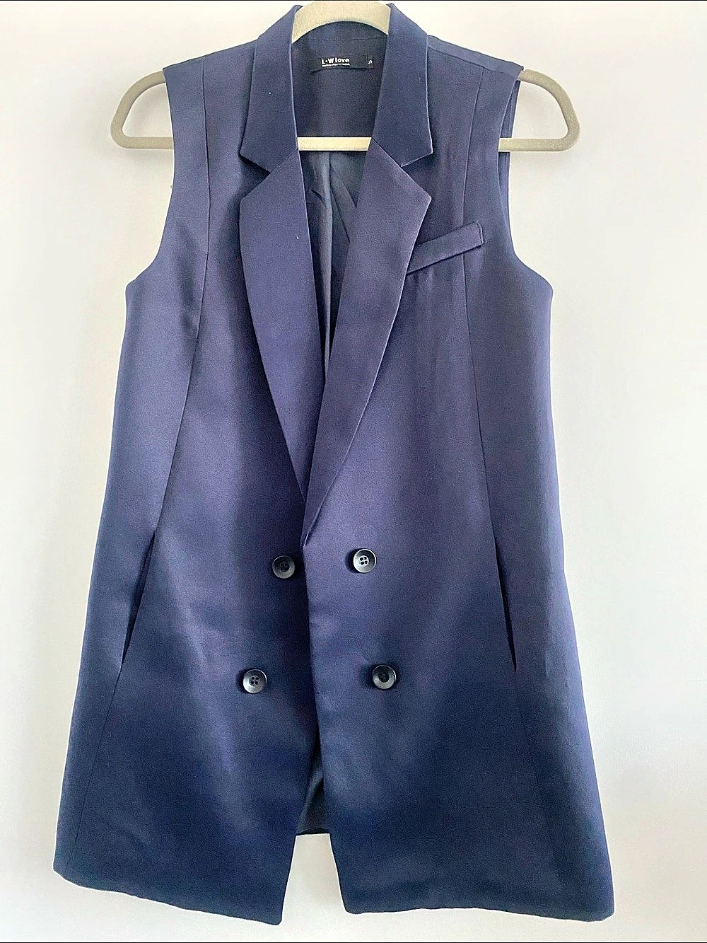 Double-Breasted Vest in Navy